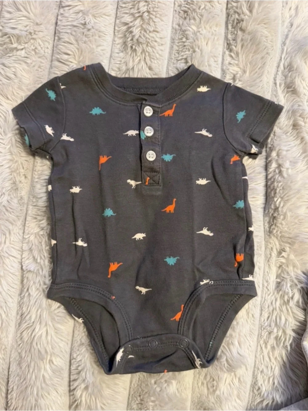 Carter's Orange Dinosaur Graphic Tee with Gray Joggers Set